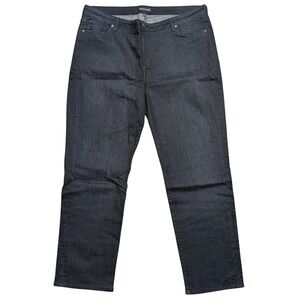See Thru Soul Slim Straight Leg JEANS Womens PLUS 24 Dark Wash Stretch NEW